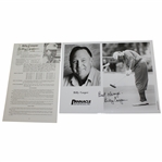 Billy Casper Signed Photo & Program Page JSA ALOA