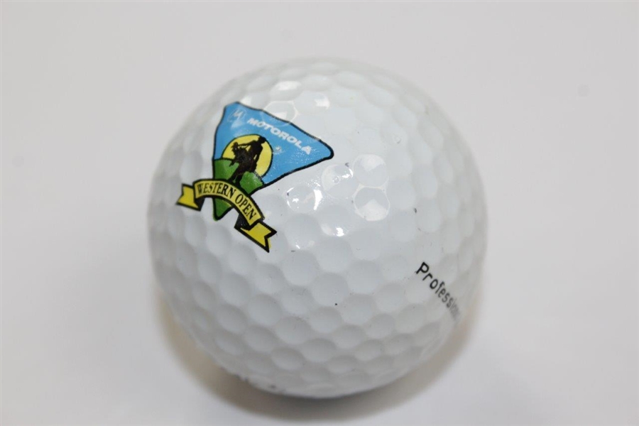 Steve Stricker Signed Motorola Western Open Logo Golf Ball JSA ALOA