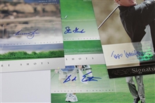 Todd Hamilton, Bob Estes, Harrison Frazar, & Steve Stricker Signed UDA Signature Shots Cards JSA ALOA