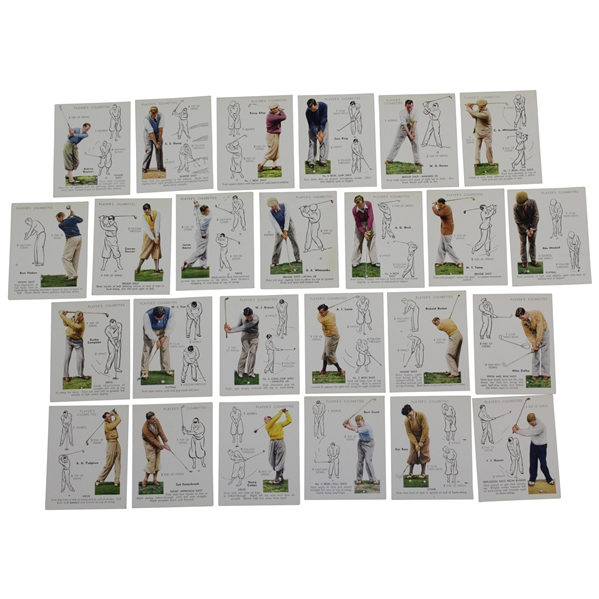 Full Set of Twenty-Five (25) 1939 Players Cigarette Golf Cards