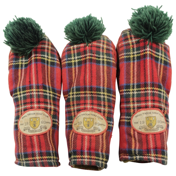 Set of 1989 OPEN Championship at Royal Troon Golf Club Headcovers - Three