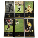 Six (6) Jack Nicklaus Champions of Golf Years of Victory Cards - 1963, 1965, 1966, 1972, 1975, & 1986