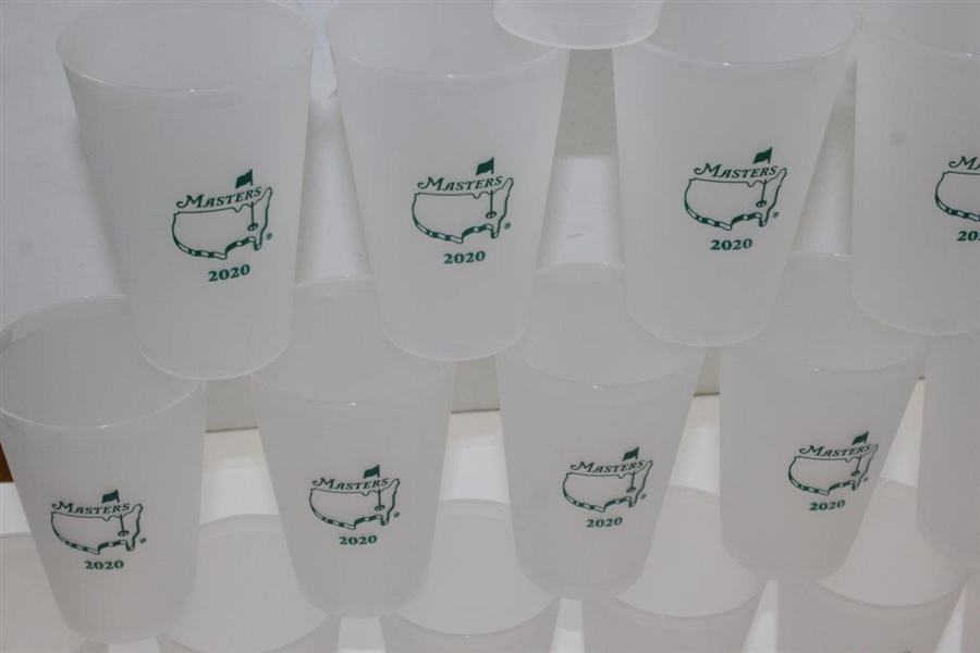 Twenty (20) Masters Tournament 2020 Logo Plastic Drinking Cups - Unused