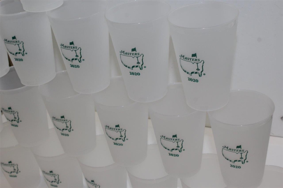 Twenty (20) Masters Tournament 2020 Logo Plastic Drinking Cups - Unused