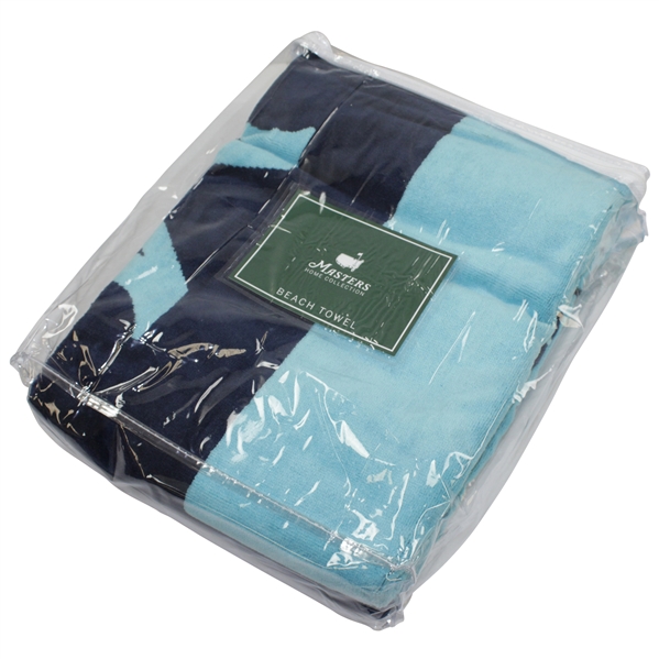 Masters Tournament Home Collection Lt Blue/Navy Beach Towel - Unopened