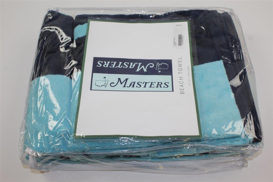 Masters Tournament Home Collection Lt Blue/Navy Beach Towel - Unopened