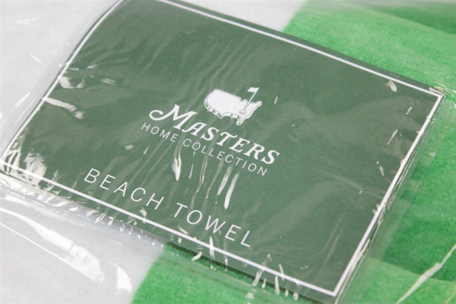 Masters Tournament Home Collection Green/White Beach Towel - Unopened