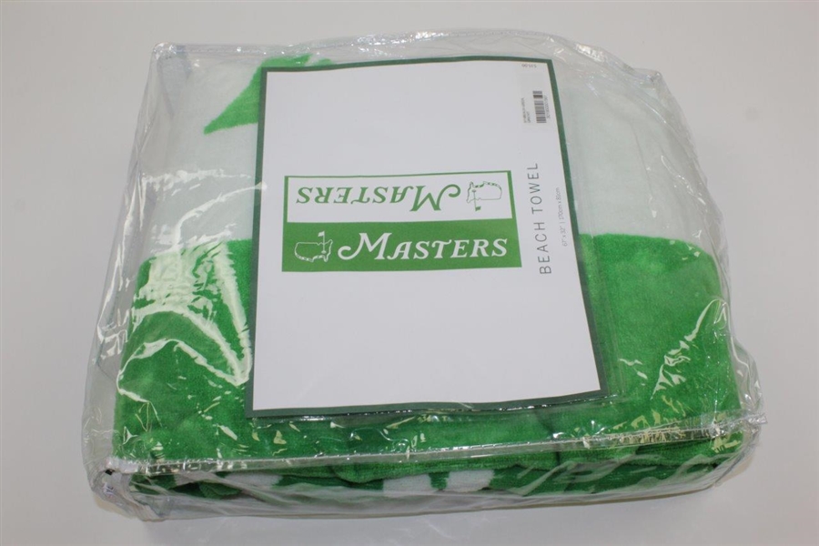 Masters Tournament Home Collection Green/White Beach Towel - Unopened