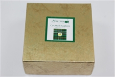 Set of Masters Tournament Logo Tartan Cocktail Napkins in Original Box - Two Sets of 20