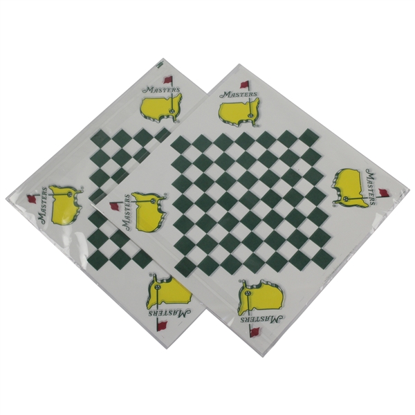 Twelve (12) Masters Tournament Logo Checkerboard Napkins