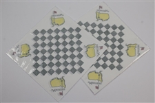 Twelve (12) Masters Tournament Logo 'Checkerboard' Napkins