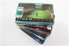 Tiger Slam Commemorative Golf Ball Tins for Masters, PGA, US Open, & OPEN Victories - Complete Set