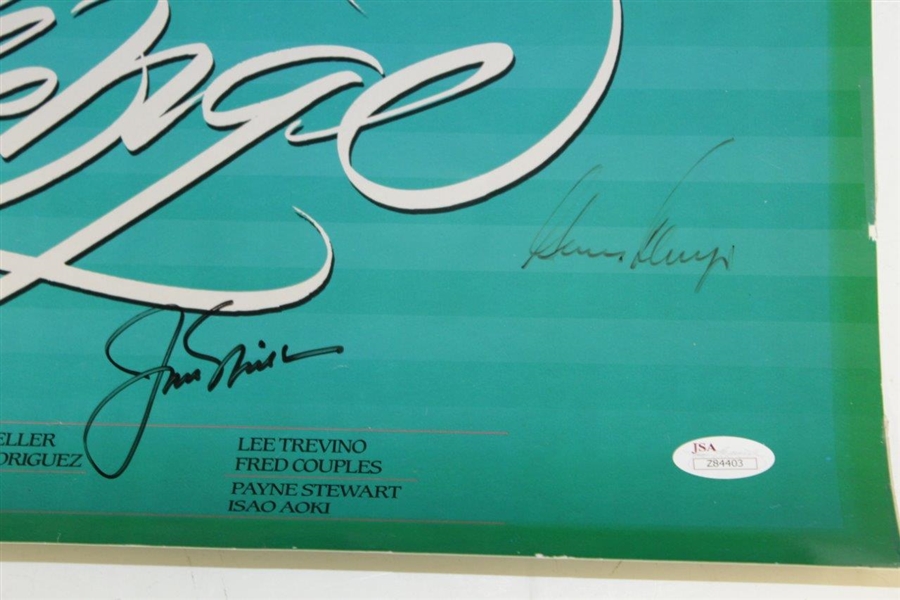 Payne, Arnie, Jack, & others Signed 1987 Fred Meyer Challenge Poster JSA FULL #Z84403