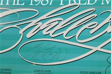 Payne, Arnie, Jack, & others Signed 1987 Fred Meyer Challenge Poster JSA FULL #Z84403
