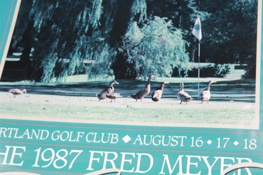 Payne, Arnie, Jack, & others Signed 1987 Fred Meyer Challenge Poster JSA FULL #Z84403