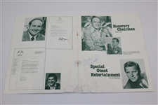 Roger Maris, Sarazen, Alan Shepard, Bear Bryant, & others Signed Charley Boswellis Program JSA ALOA