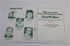 Roger Maris, Sarazen, Alan Shepard, Bear Bryant, & others Signed Charley Boswellis Program JSA ALOA