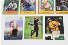 Fourteen (14) Signed Various Golf Cards by Watson, Player, & other JSA ALOA
