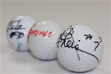 Jerry Rice, Don Zimmer, & Joe Theismann Signed Titleist Golf Balls JSA ALOA