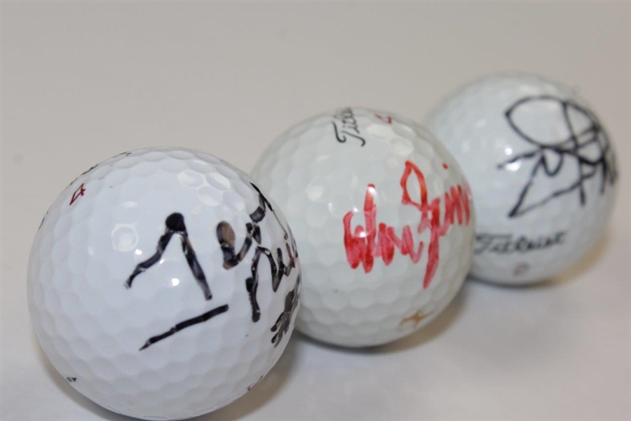 Jerry Rice, Don Zimmer, & Joe Theismann Signed Titleist Golf Balls JSA ALOA