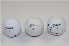 Jerry Rice, Don Zimmer, & Joe Theismann Signed Titleist Golf Balls JSA ALOA