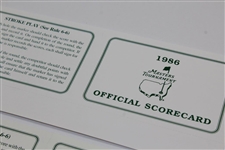 1986 & 1997 Masters Tournament Official Scorecards - Jack Nicklaus 6th & Tiger Woods' 1st