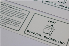 1986 & 1997 Masters Tournament Official Scorecards - Jack Nicklaus 6th & Tiger Woods' 1st