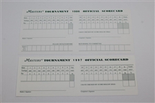 1986 & 1997 Masters Tournament Official Scorecards - Jack Nicklaus 6th & Tiger Woods' 1st
