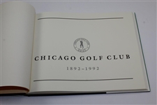 1991 'Chicago Golf Club 1892-1992' Official Club History Book