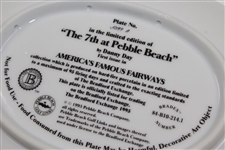 Pebble Beach Golf Links America's Famous Fairways 'The 7th at Pebble Beach' Ltd Ed Plate 