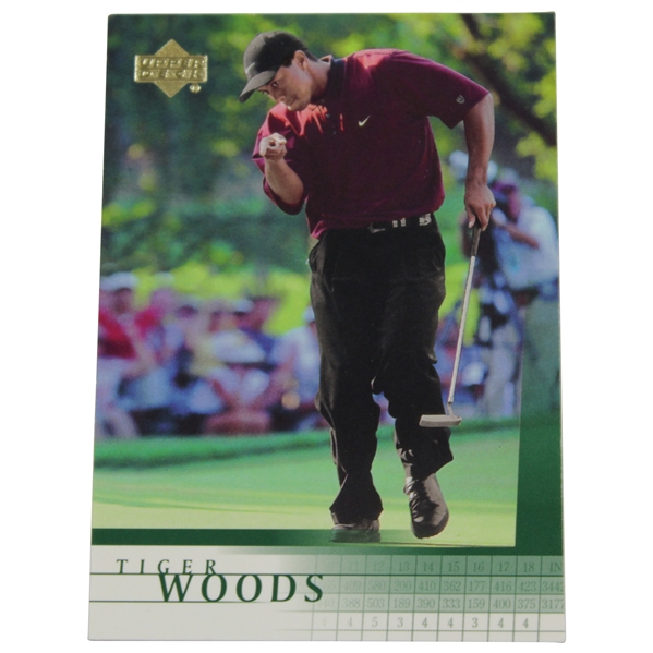 Tiger Woods 2001 Upper Deck Golf Rookie Card #1