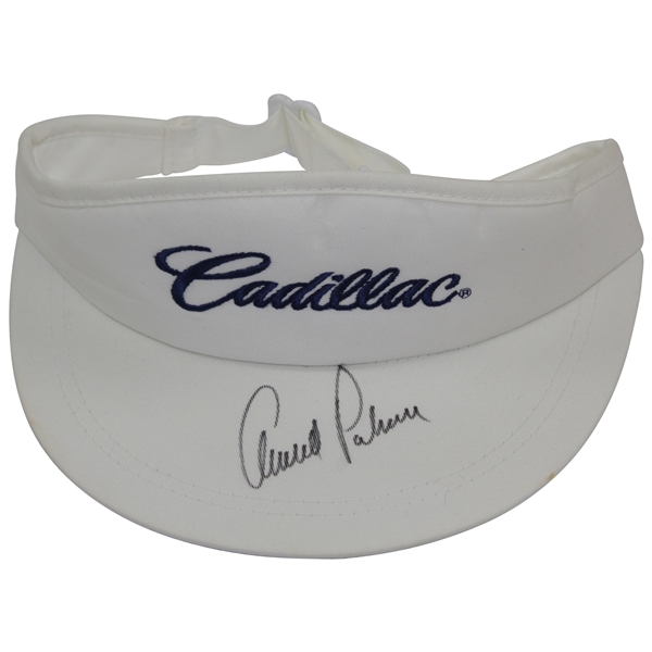 Arnold Palmer Signed White Cadillac Visor JSA ALOA