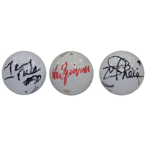 Jerry Rice, Don Zimmer, & Joe Theismann Signed Titleist Golf Balls JSA ALOA