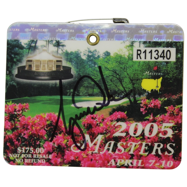 Tiger Woods Signed 2005 Masters SERIES Badge #R11340 - JSA FULL #BB09855