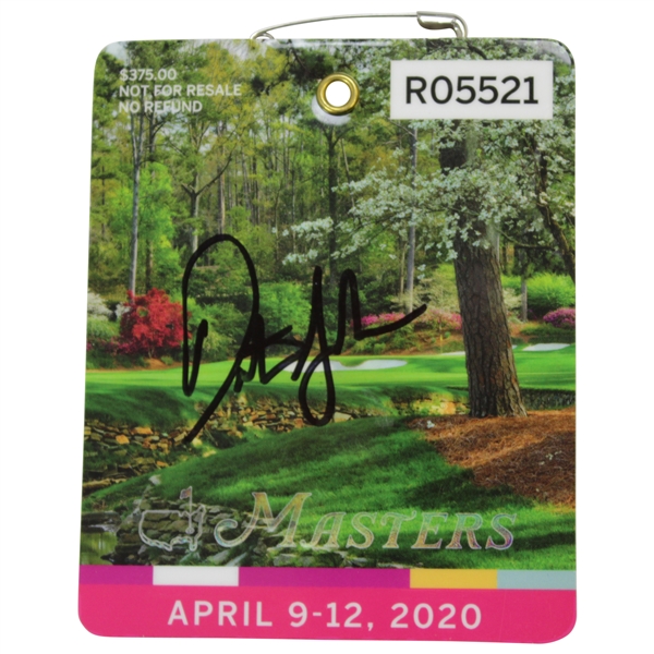 Dustin Johnson Signed 2020 Masters SERIES Badge #R05521 - JSA FULL #BB77640