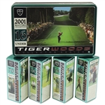 Tiger Slam Commemorative Golf Ball Tins for Masters, PGA, US Open, & OPEN Victories - Complete Set