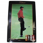 Classic Tiger Woods Titleist #1 Ball in Golf Poster - Fist Pump with Old Putter
