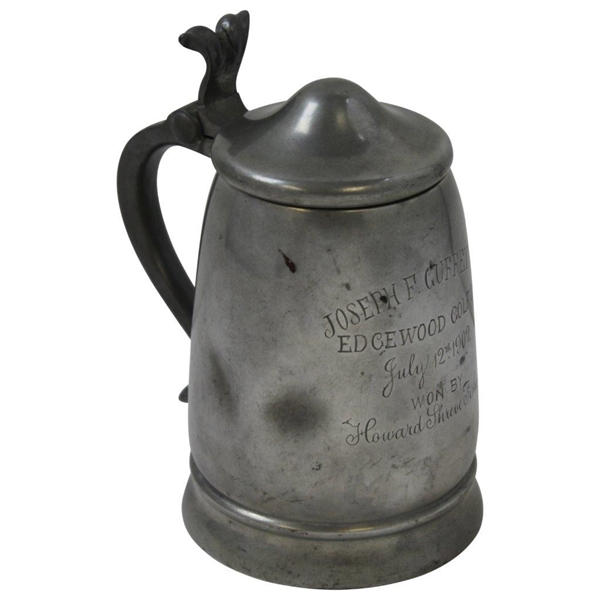 Vintage 1902 Joseph F. Guffey Cup at Edgewood GC Trophy Tankard Won by Howard Shreve Fisher