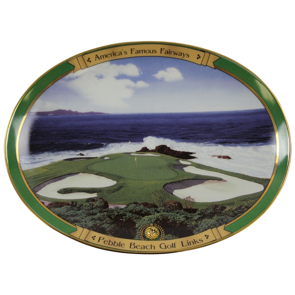 Pebble Beach Golf Links America's Famous Fairways 'The 7th at Pebble Beach' Ltd Ed Plate 