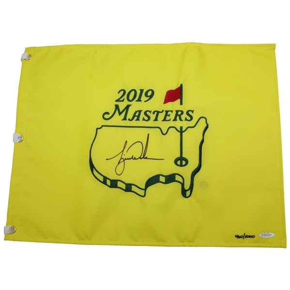 Tiger Woods Signed Ltd Ed 2019 Masters Embroidered 460/1000 Flag #BAM164446 with Box