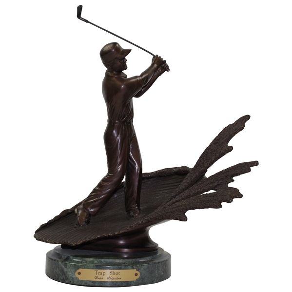 2001 Ltd Ed Trap Shot Golfer Sculpture on Marble by Dean Shipston #270/2500 - Weighs 13lbs!