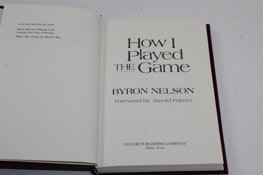 Byron Nelson Signed 'Byron Nelson: How I Played the Game' Ltd Ed #171/500 Book with Slipcase JSA ALOA