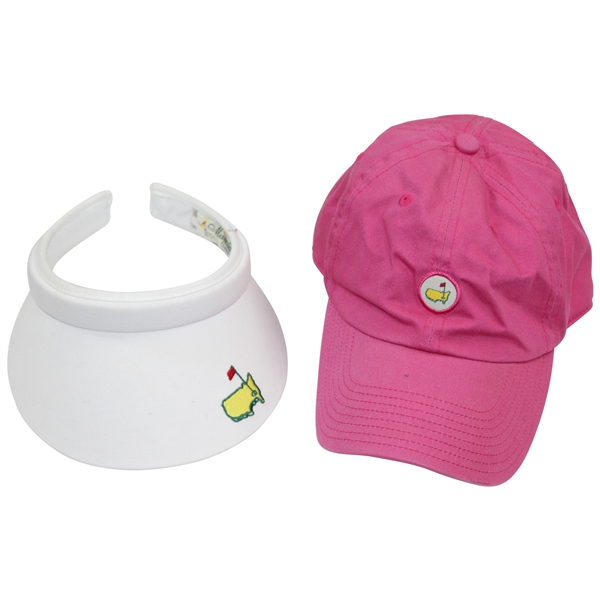 Masters Tournament Circle Logo Pink Hat with White Ladies Visor