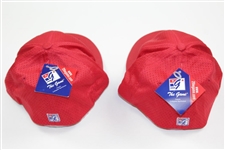 Tom Watson & Doug Ford Signed Unused World Golf Hall of Fame Fitted Red Hats JSA ALOA