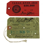 Two Tickets Signed by Champion Gene Littler - 1956 Texas Open & The Labatt Open JSA ALOA