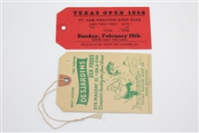 Two Tickets Signed by Champion Gene Littler - 1956 Texas Open & The Labatt Open JSA ALOA