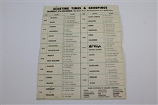 Kel Nagle Signed 1959 International Trophy Canada Cup Program & Pairing Sheet JSA ALOA