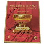 Player, Jacklin, Charles, & others Signed 1972 World Cup at Royal Melbourne Golf Club Program JSA ALOA
