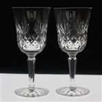 Pair of Pine Valley Golf Club Crystal Wine Glasses