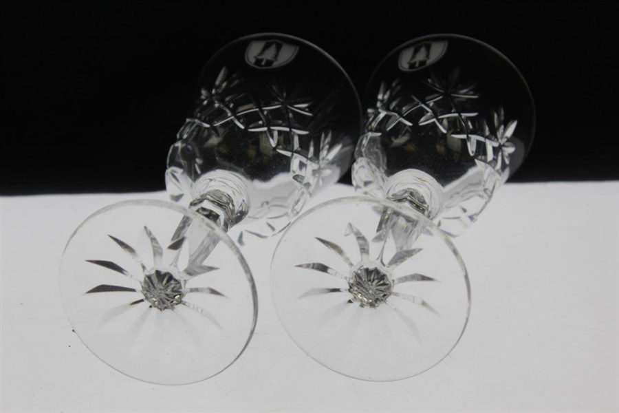 Pair of Pine Valley Golf Club Crystal Wine Glasses